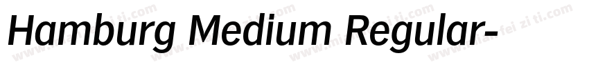 Hamburg Medium Regular字体转换